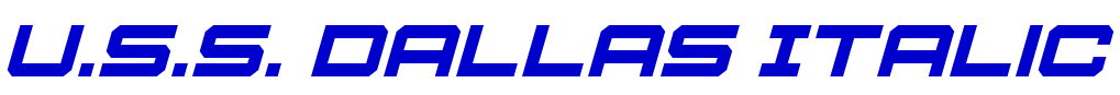 U.S.S. Dallas Italic шрифт